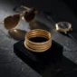 18K Gold Plated Minimalist Bangle Set - Pic One
