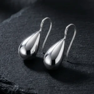 PureGlow 925 Silver Drop Earrings - Pic One