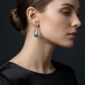 PureGlow 925 Silver Drop Earrings - Pic Two