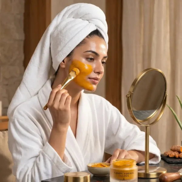 Turmeric and Saffron Glow Face Pack 02 Turmeric and Saffron Glow Face Pack - Two